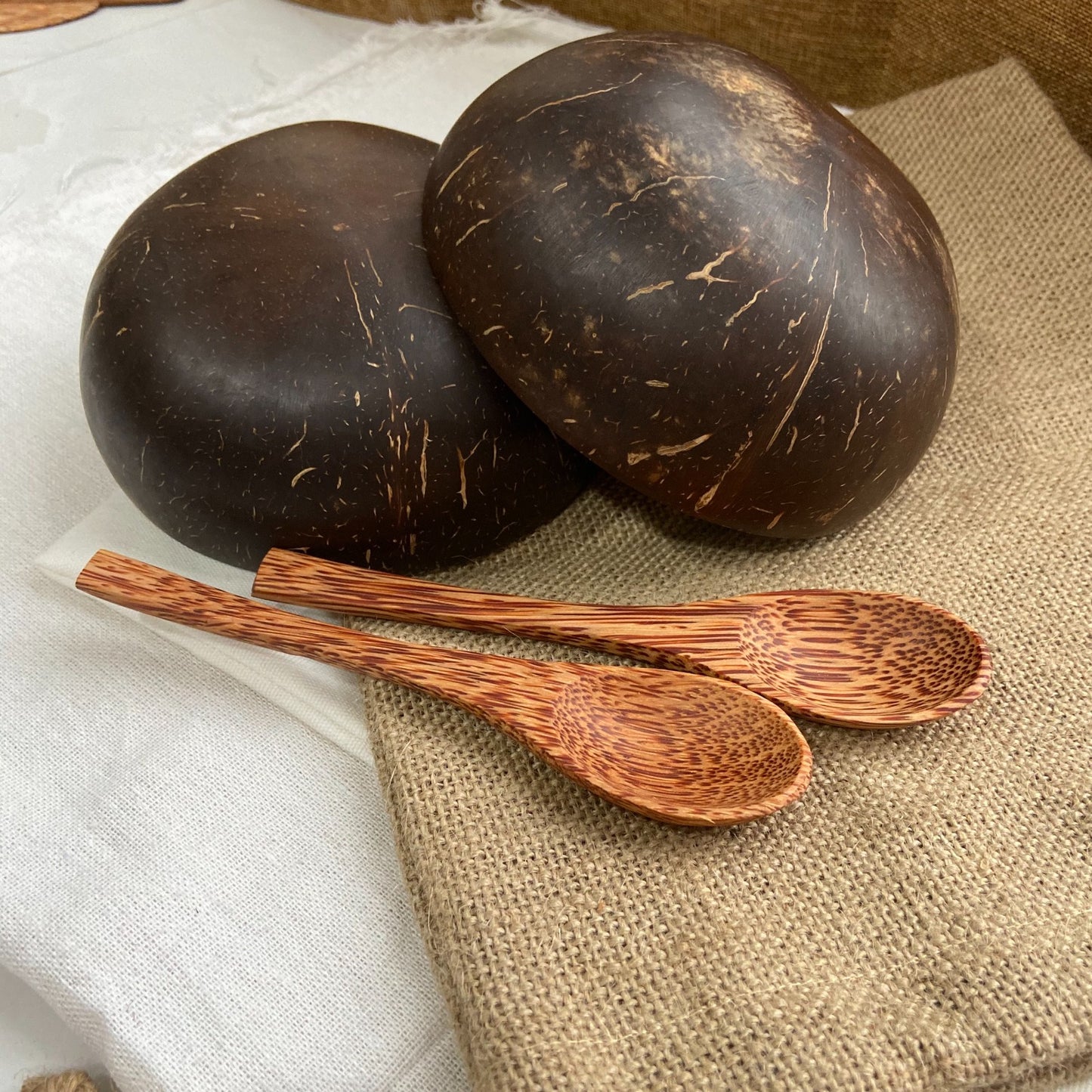 Authentic Coconut Shell Cup, waterproofed, biodegradable, coconut shell